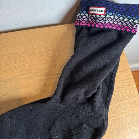 Hunter  Fleece Neptune Ion Pink Tall Boot Socks Size 10-12M/ 11-13F NEW WITH BOX - Picture 4 of 9